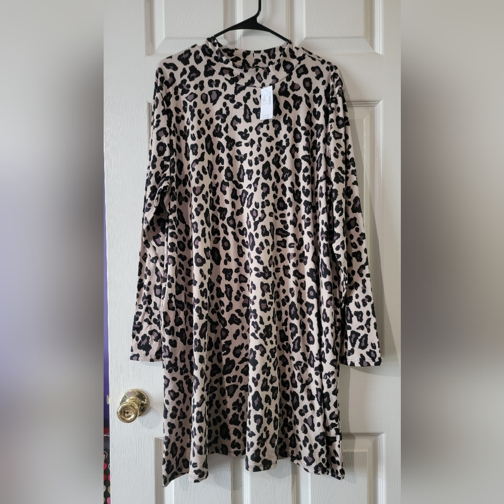 XXL Leopard print tunic dress NWT